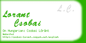 lorant csobai business card